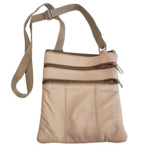 Slim, Very Soft, Light Pink Crossbody Purse with Adjustable Strap